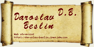 Daroslav Bešlin vizit kartica